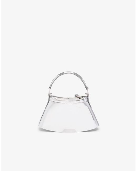 Lacoste White Lenglen Mini Leather Logo Bag