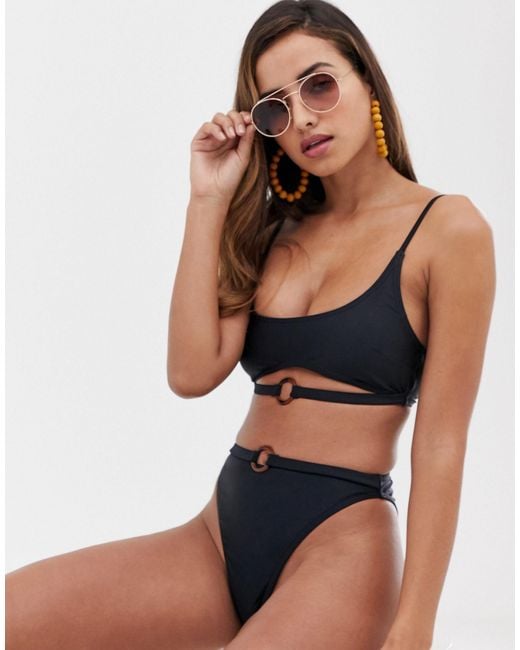 South beach shine tortoise shell cut out swimsuit sales in black