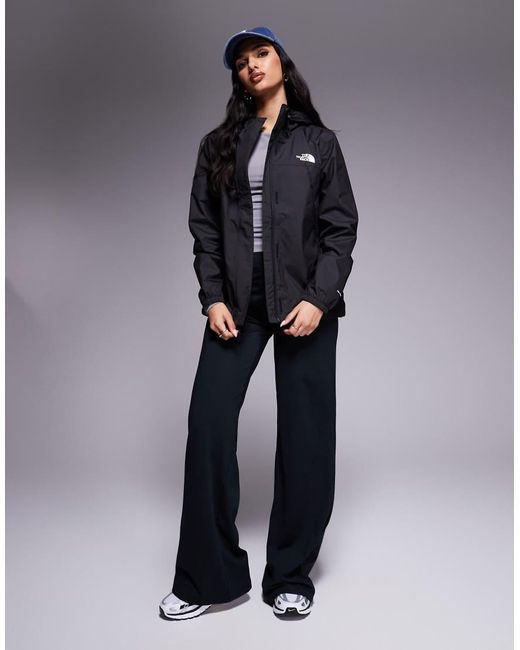 The North Face Blue Antora Waterproof Logo Jacket At