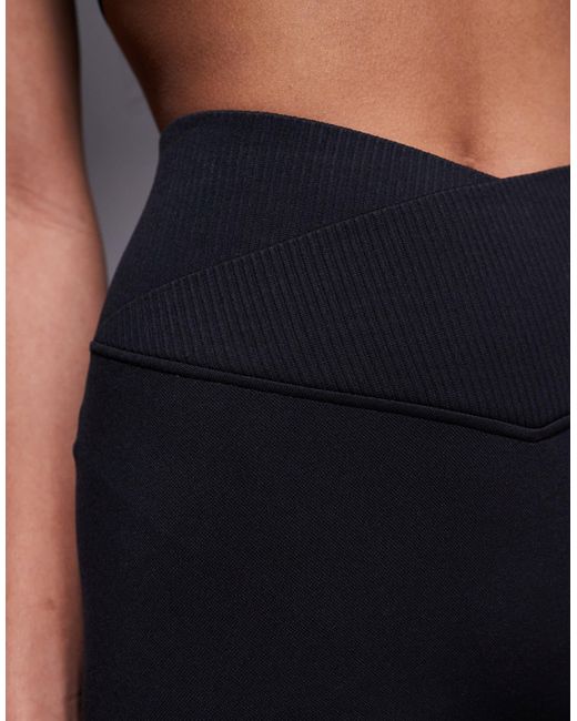 4505 Blue Wrap High Waist Seamless Gym Leggings