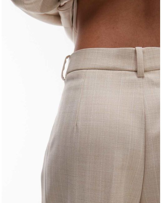 Mango Broek Met Linnenlook En Rechte Pijpen in het White