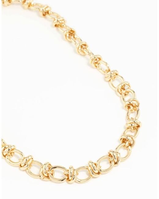 Lovisa Metallic Plated Knotted Chain Necklace