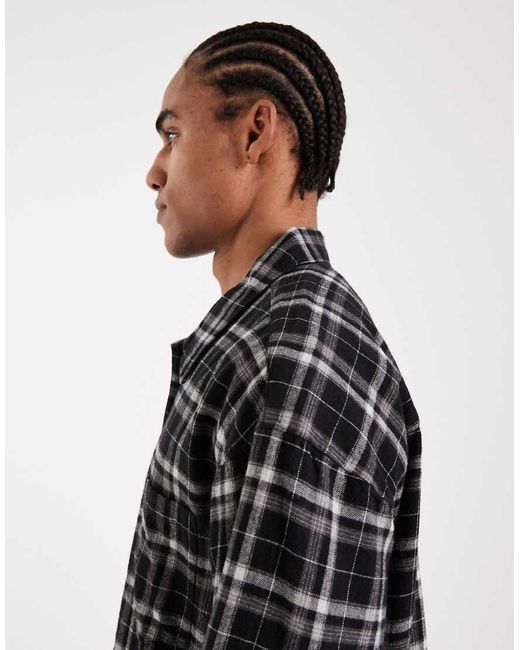 Jack & Jones Black Boxy Long Sleeve Shirt for men