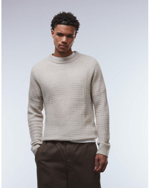 Pull texturé - beige JJ Rebel pour homme en coloris Gray