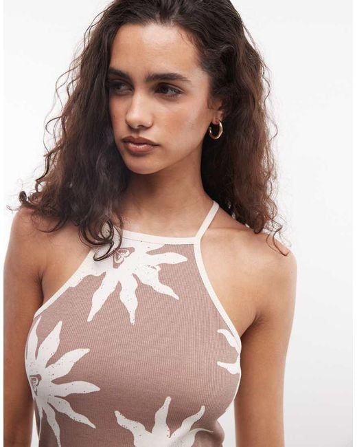 Roxy White Sun Print Mini Dress