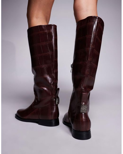 SIMMI Red Simmi London Bernie Riding Knee Boots