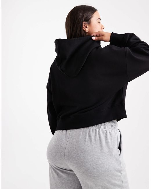 ASOS Black Asos design curve – cropped kapuzenjacke
