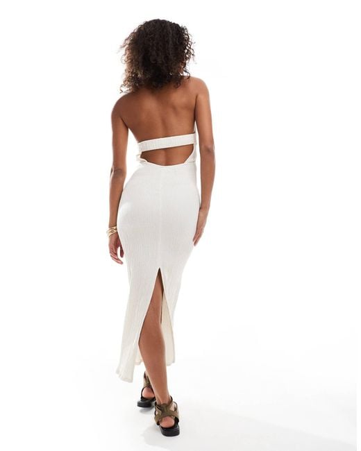 Stradivarius White – midikleid