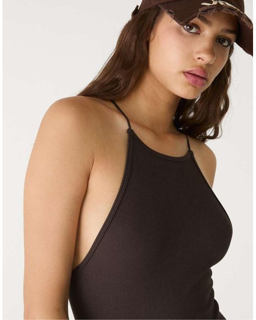 Stradivarius Body Met Bandjes En Versierde Achterkant in het Black