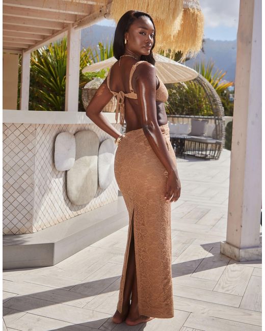 South Beach Natural – maxi-strandkleid aus spitze
