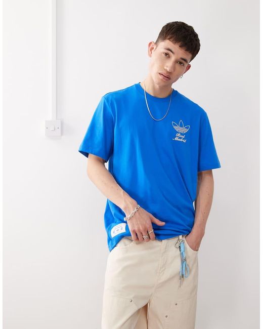 Adidas Originals Blue Adidas Football Real Madrid Icon T-shirt for men