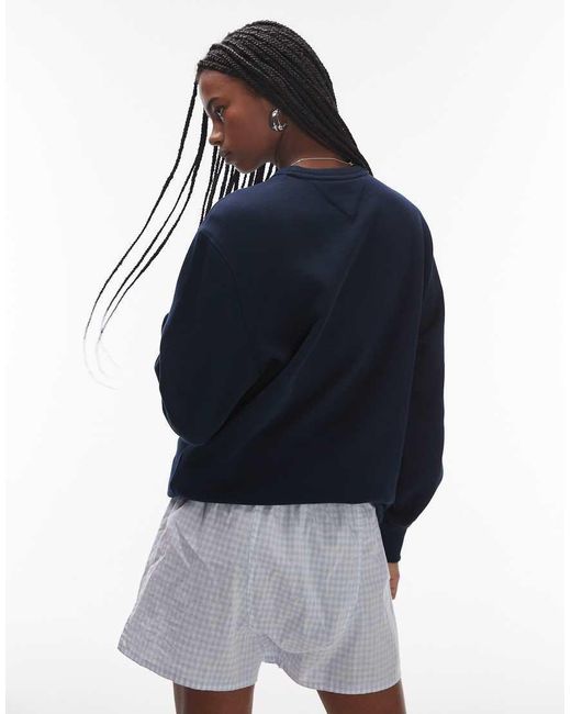 Felpa Con Logo di Tommy Hilfiger in Blue