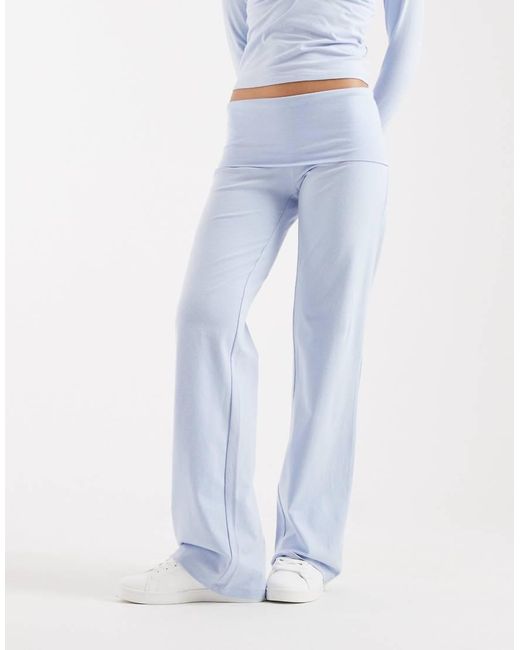 Cotton On Blue Dreamy Soft Rolled Waist Pants