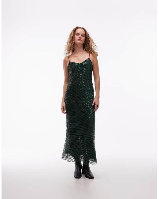AllSaints White Chantelle Sequin Maxi Dress