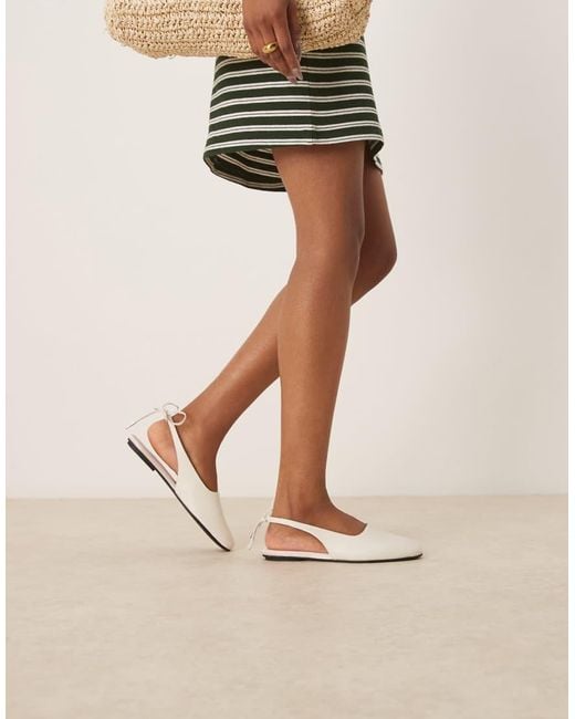 Calvin Klein Natural Sling Back Ballerina Shoes