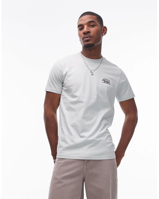 Rip Curl – desti animal – t-shirt in Gray für Herren