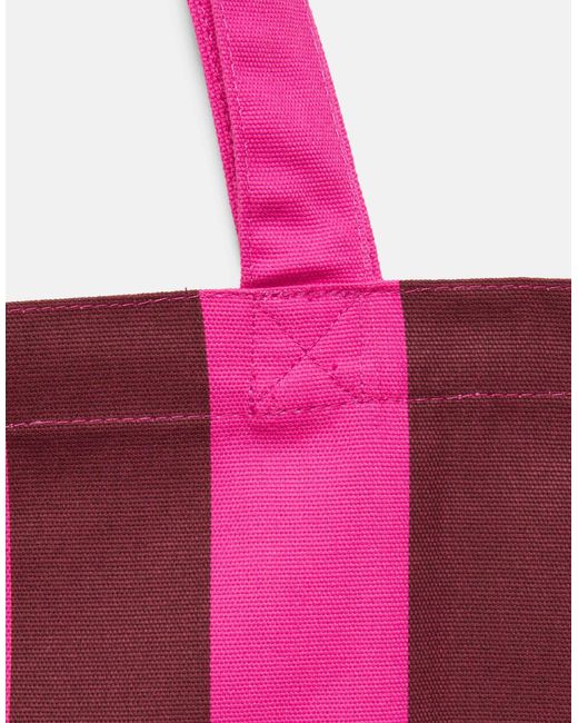 Pull&Bear Pink Gestreifte city-tasche