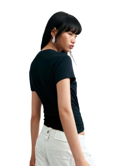 Desigual White Floral Print T-Shirt