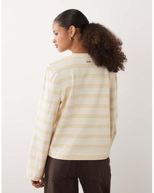 Barbour Natural Dartmoor Long Sleeve Striped Top