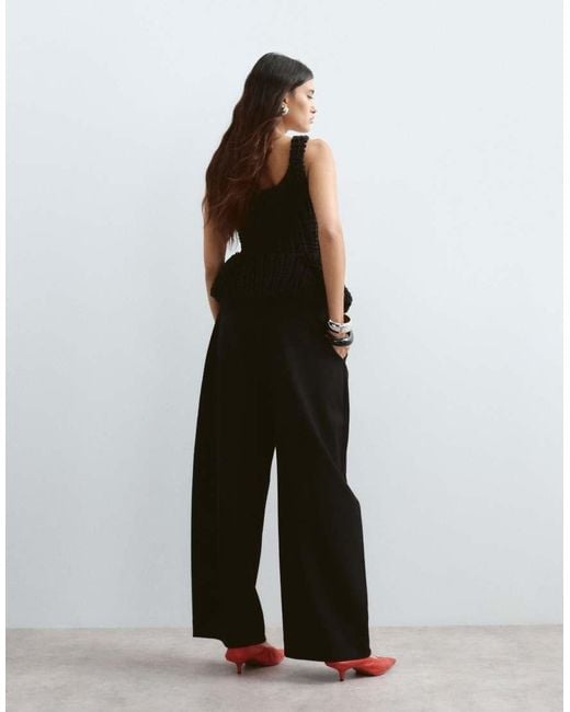 ARRANGE Black Spence Tailored Wool Trouser