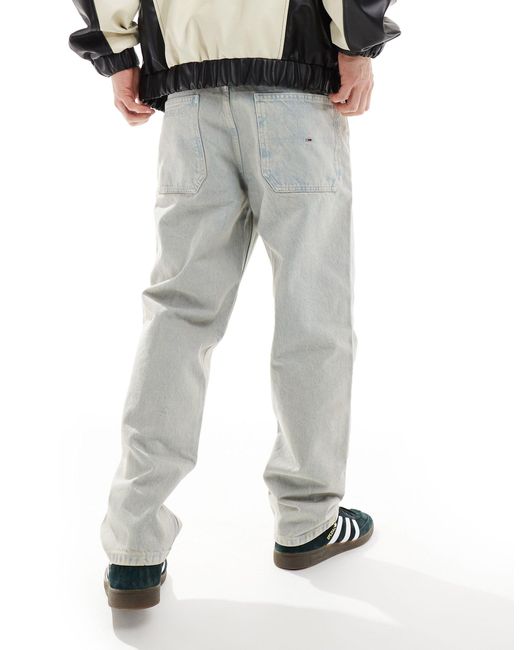 Jeans skater lavaggio chiaro acido di Tommy Hilfiger in White da Uomo