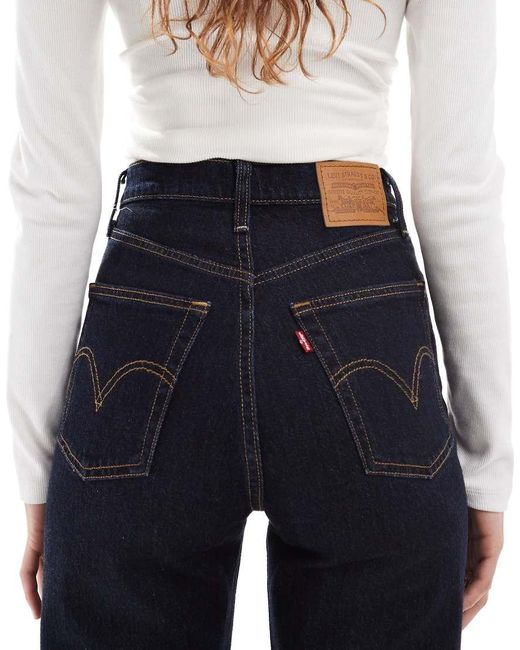 Vaqueros Largos Azul Añil De Talle Muy Alto Y Corte Recto De -Azul Marino Levi's de color Blue