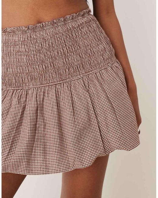 Glamorous Pink Shirred Mini Skirt