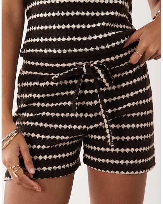 Brave Soul Black Co-Ord Knitted Shorts