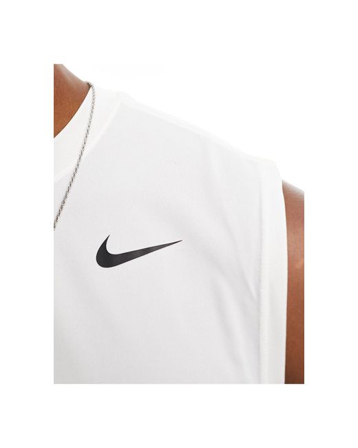Camiseta blanca sin mangas dri-fit reset Nike de hombre de color White
