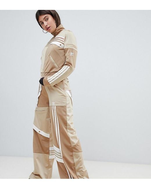 Adidas Originals Natural X Danielle Cathari Deconstructed Track Pants In Beige Khaki
