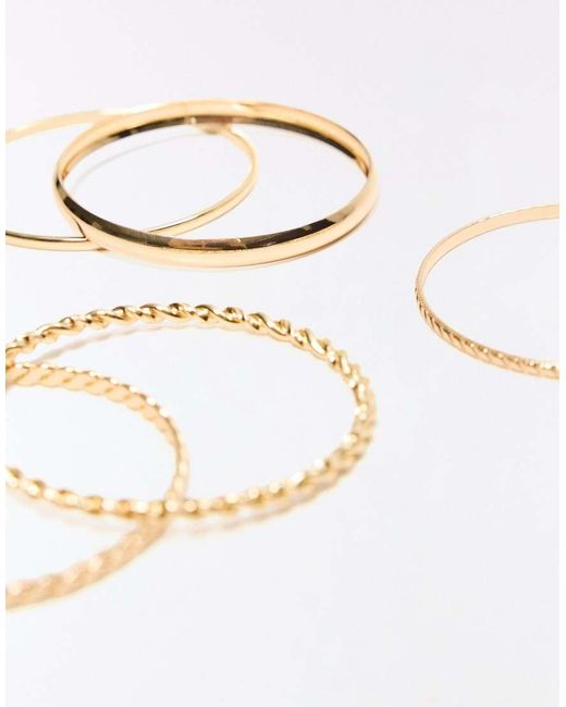 Bershka White Pack Of 7 Thin Bracelets