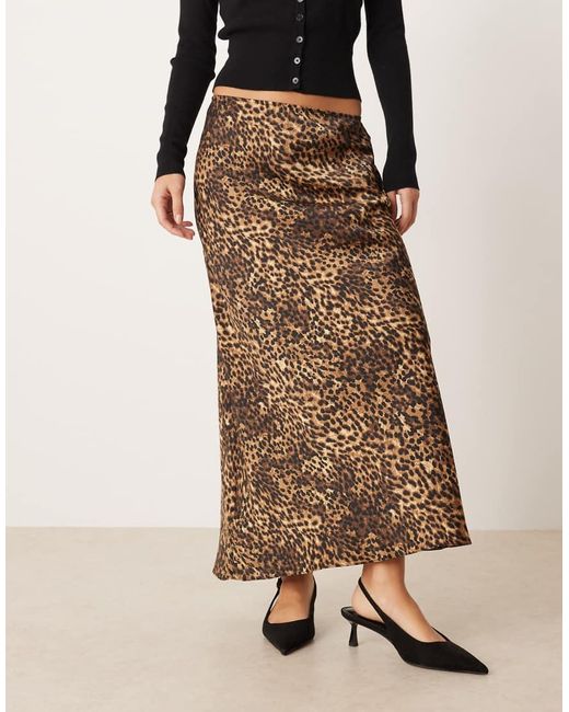 Mango Natural Satin Maxi Skirt
