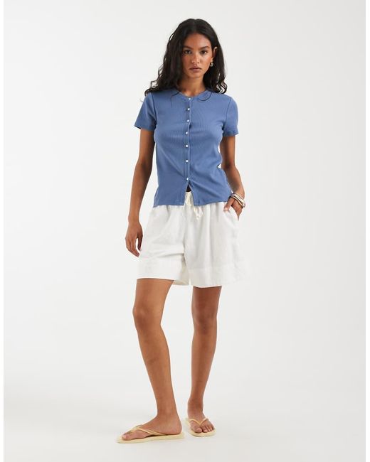 Gap Blue Button Through Fine Knit Cardigan