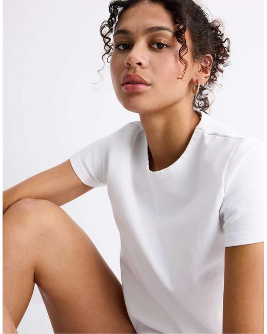 Stradivarius Gray Basic Regular Soft-touch T-shirt