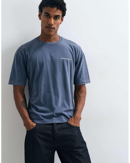 Hollister Blue Mclaren Graphic T-shirt for men