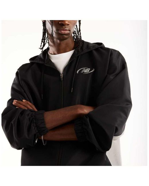 New Balance Black Trackside Woven Jacket for men