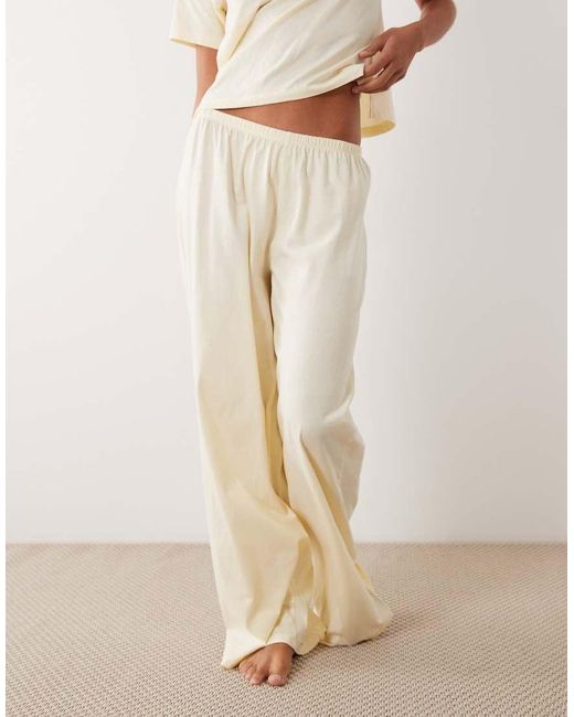 ASOS Natural Mix & Match Cotton Pajama Pants