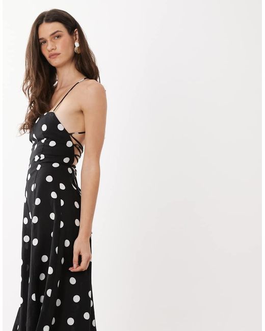 Mango White Linen Mix Square Neck Backless Maxi Dress