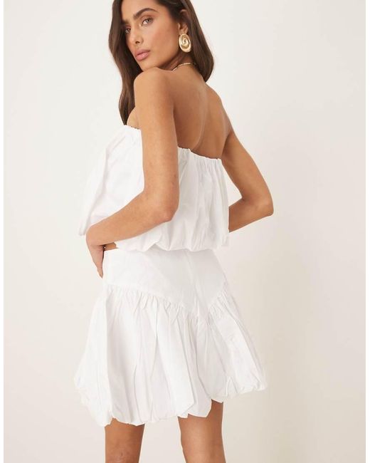 Bardot Natural Poplin Balloon Skirt