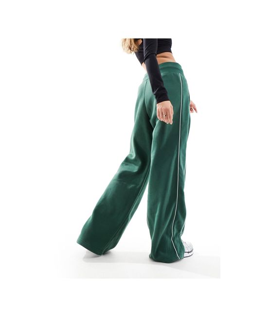 Nike Green – streetwear – weit geschnittene oversize-jogginghose aus fleece