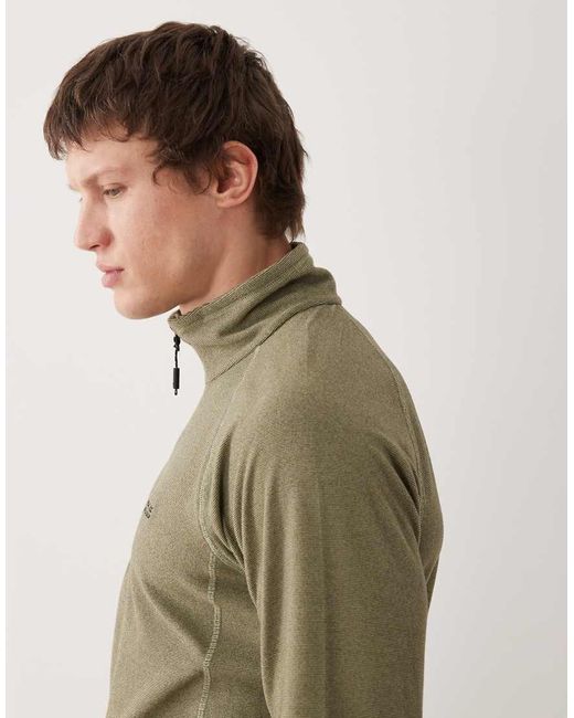 Regatta Green Montes Lightweight Half Zip Fleece for men