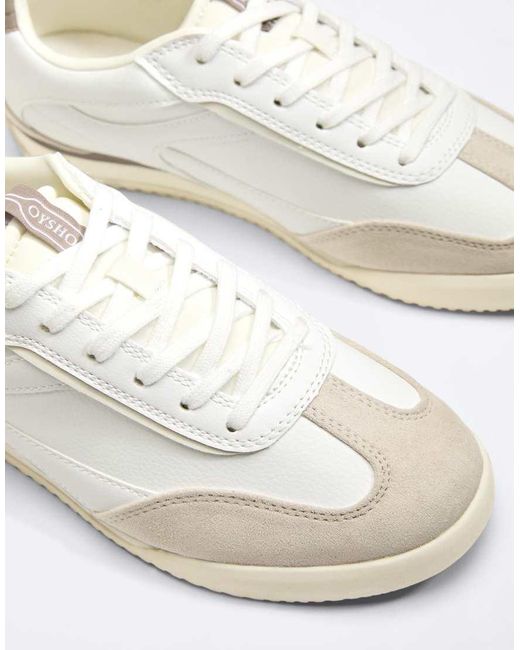 Oysho White Retro-style Sports Shoes