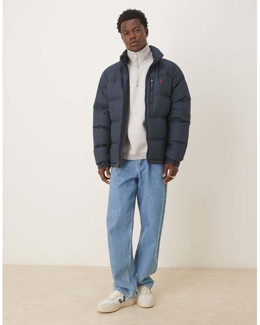 Polo Ralph Lauren Blue Gorham Icon Logo Insulated Down Puffer Jacket for men
