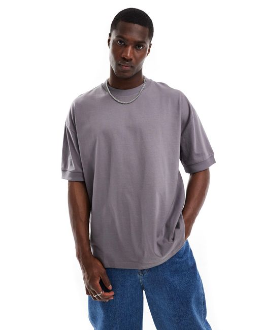 ASOS Purple Heavyweight Oversized Tshirt for men
