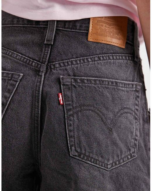 Levi's Blue High Waisted baggy Denim Shorts