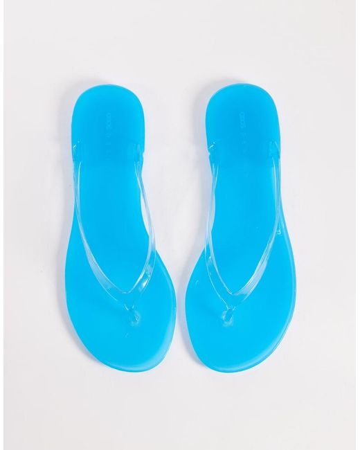 ASOS Blue Foxton Jelly Flip Flops