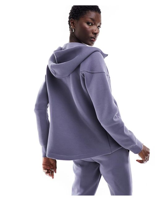 Nike Purple Tech Fleece Full Zip Hoodie