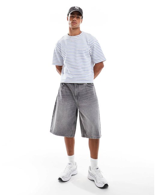 ASOS White Cropped Relaxed T-shirt for men