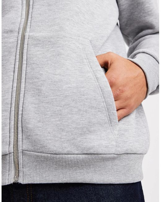 ASOS – basic-kapuzenjacke in Gray für Herren