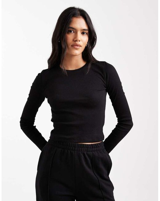 Brave Soul Black Cotton Long Sleeve T-shirt